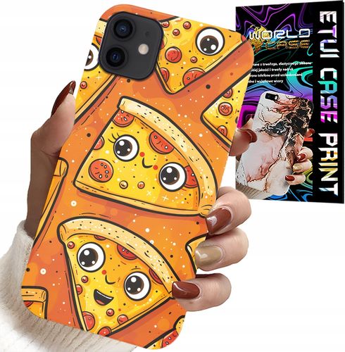 ETUI DO IPHONE 12 - SŁODKIE UŚMIECHNIĘTE PIZZE CASE + SZKŁO na Arena.pl