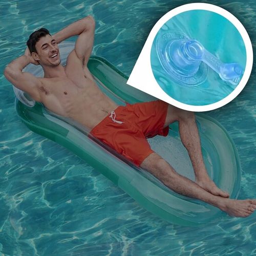 MATERAC DMUCHANY DO PŁYWANIA PONTON PŁYWAJĄCY DO BASENU NAD WODĘ 160X75 cm na Arena.pl