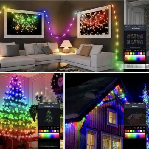 Lampki Świąteczne 200 LEDowe Inteligentne Bluetooth Świecą w RYTM Muzyki na Arena.pl