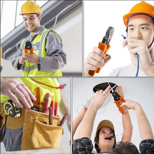 ZACISKARKA KONEKTORÓW KOŃCÓWEK 0,25-10 ŚCIĄGACZ IZOLACJI + 600 szt. TULEJEK na Arena.pl