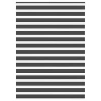 Roleta zebra, czarna, szerokość tkaniny 155,9 cm, poliester