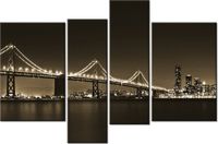 130CM 85 OBRAZ 4 ELEM MOST NOCĄ TANEL TEEMUSK ŚCIENNY