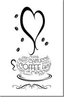 120CM 80CM OBRAZ NAPIS KAWA SERCEM DRUK