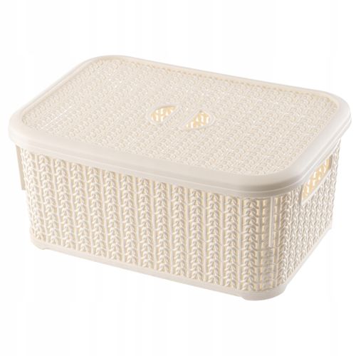 KOSZYK POJEMNIK PUDEŁKO Z POKRYWKĄ KOSZ 6L KOLORY na Arena.pl