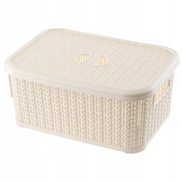 KOSZYK POJEMNIK PUDEŁKO Z POKRYWKĄ KOSZ 6L KOLORY zdjęcie 2