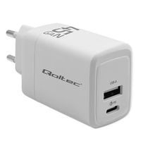 Qoltec Ładowarka sieciowa 45W GaN 5-20V 1.5-3A 1xUSB-C PD 1xUSB QC 3.0