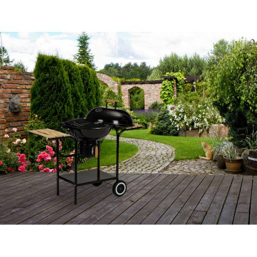GRILL WĘGLOWY MULTIGARDEN Z KOŁAMI I POPIELNIKIEM RUSZT 40CM na Arena.pl