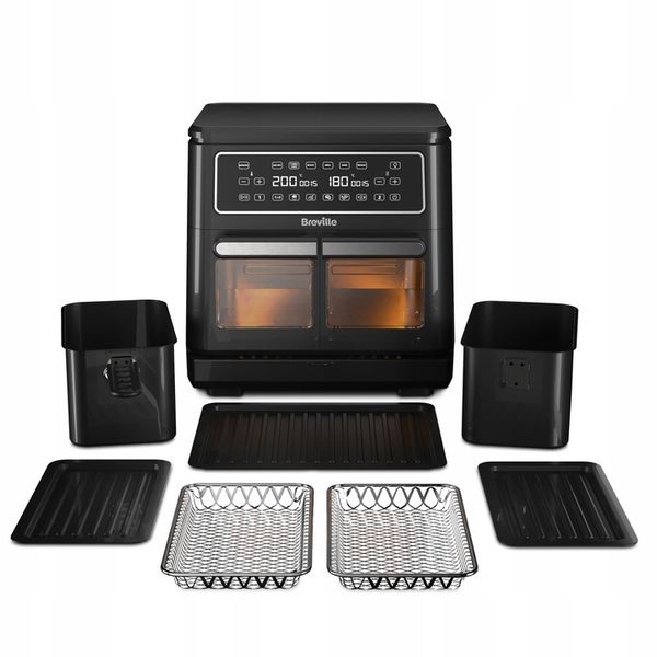 DUŻA Frytkownica Beztłuszczowa Air Fryer Frytownica Dwukomorowa zdjęcie 14