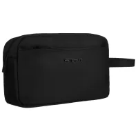 męska kosmetyczka podróżna z poliestru w czarnym kolorze - peterson