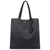 VERA PELLE torebka skórzana shopper z długimi rączkami V526 czarna