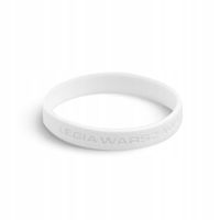 Legia Warszawa opaska silikonowa na rękę BIAŁA wytłoczony napis LEGIA W-WA