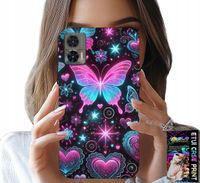 ETUI DO MOTOROLA EDGE 30 NEO - KOLOROWY MOTYLEK SERCE MODNE WZORY CASE