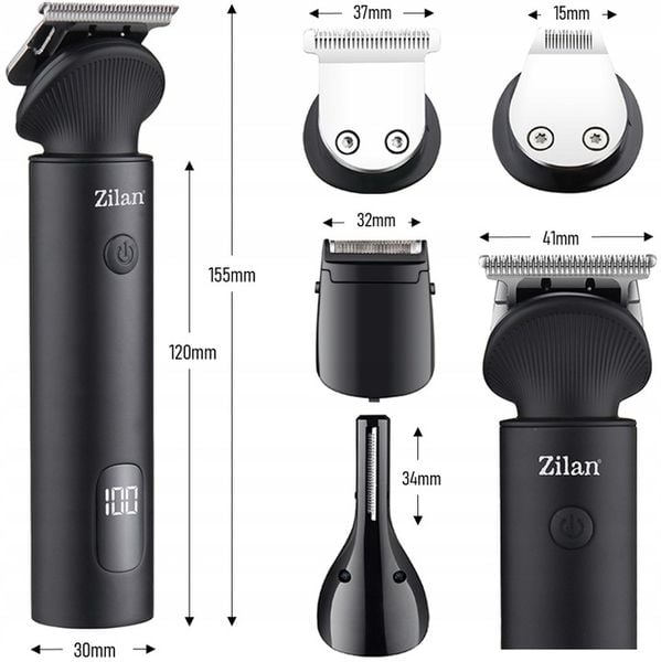 TRYMER GOLARKA STRZYŻENIE GOLENIE BRODY WŁOSÓW BEZPRZEWODOWA XXL USB 16W1 zdjęcie 8