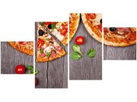 90CM 160 OBRAZ 4 ELEM PIZZA ŚCIENNY