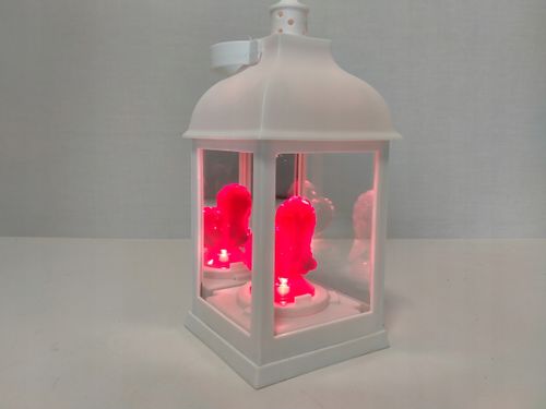 LATARENKA LED LAMPION ZNICZ SERCE NA BATERIE DEKORACYJNA BIAŁA WKŁAD KOLORY na Arena.pl