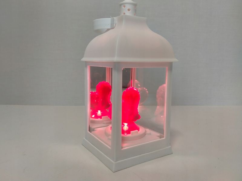 LATARENKA LED LAMPION ZNICZ SERCE NA BATERIE DEKORACYJNA BIAŁA WKŁAD KOLORY zdjęcie 9