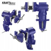 Imadło ślusarskie modelarskie obrotowe 360° 65 mm solidne KD5980