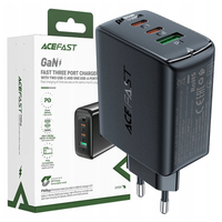 acefast szybka ładowarka sieciowa gan (2xusb-c / usb-a) pps / pd /
