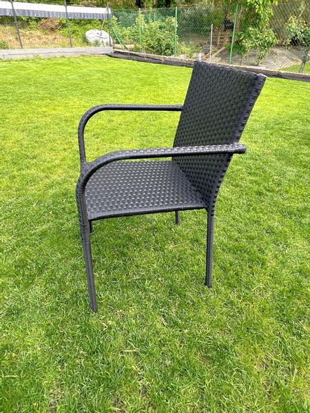 Krzesło tarasowe Sottile czarny technorattan zdjęcie 3