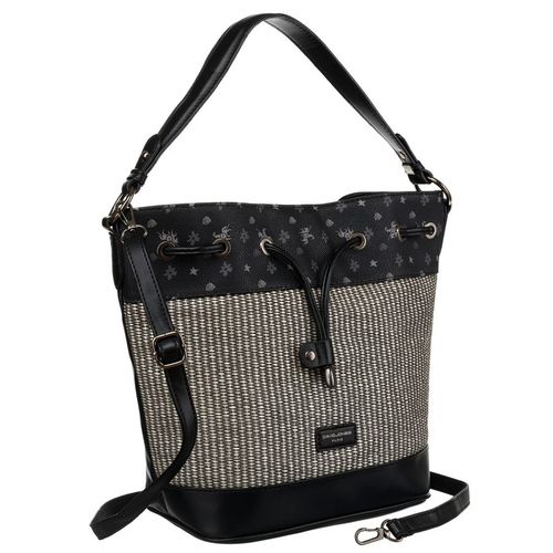 stylowa torebka worek z ozdobnym panelem - david jones na Arena.pl