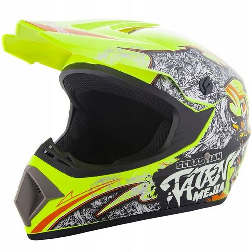 KASK CROSSOWY GOGLE I RĘKAWICE NA CROSS QUAD ENDURO ATV BMX PITIBIKE XS na Arena.pl