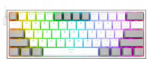 KLAWIATURA MECHANICZNA REDRAGON K617 RGB FIZZ RED BOX SWITCH BIAŁO SZARA na Arena.pl