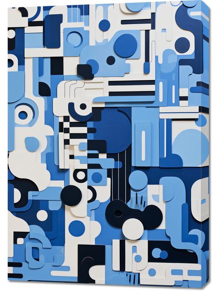 Obraz 70x100cm Niebieski Labirynt zdjęcie 1