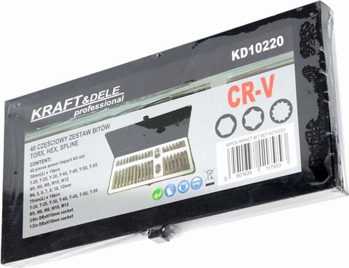 Komplet Bitów TORX, HEX, SPLINE 40el. KD10220 na Arena.pl