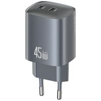 ładowarka sieciowa usams cc305 t66 45w   gan 2xusb-c tarnish