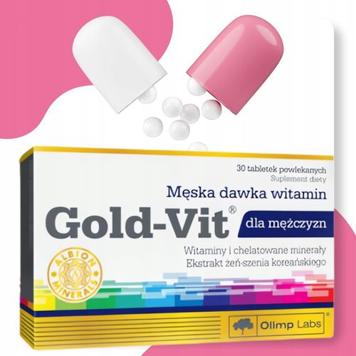 Multiwitamina DLA MĘŻCZYZN Olimp Gold Vit 30 tabletek suplement diety na Arena.pl