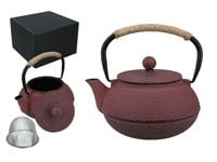 Czajniczek żeliwny z emaliowanym wkładem