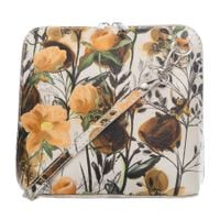 VERA PELLE torebka skórzana listonoszka z paskiem na ramię V635 z kwiatami