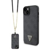 Guess GUHCP15SP4TDSCPK iPhone 15 6.1" czarny/black hardcase Crossbody