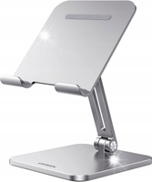 STOJAK PODSTAWKA NA TABLET STABILNY WYSOKIEJ JAKOŚCI WYKONANIE SREBRNA