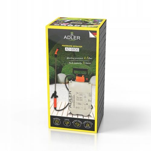 Ręczny OPRYSKIWACZ CIŚNIENIOWY Duża Pojemność 5L REGULACJA Zraszania Lanca na Arena.pl