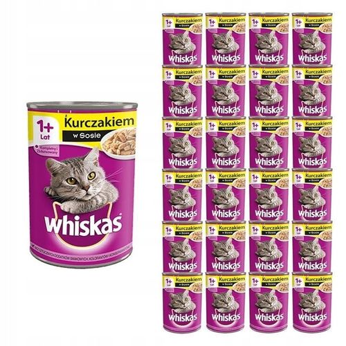WHISKAS Kurczak 24x400g Puszka karma dla kotów na Arena.pl