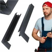 BOCZKI ALUMINIOWE DO PARAPETÓW PROSTYCH ANTRACYT RAL 7016 | 30cm