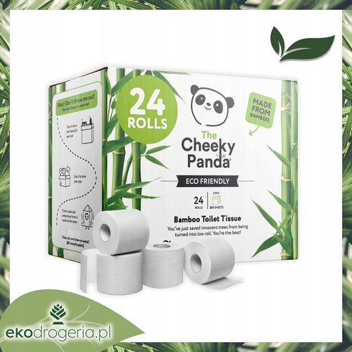 Papier toaletowy 3 warstwowy bambusowy biały 24 rolki 4800 listków miękki na Arena.pl