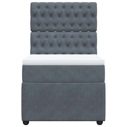 Łóżko kontynentalne z materacem, ciemnoszary aksamit, 90x200 cm na Arena.pl