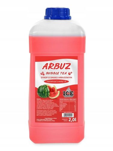 Koncentrat do kulek Bubble Tea 2l ARBUZ 2,7kg 1:9 - syrop o smaku arbuzowym na Arena.pl