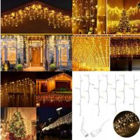 SOPLE 600 LED KURTYNA LAMPKI ZEWNĘTRZNE IP44 + FLASH ŚWIATŁO Białe Ciepłe