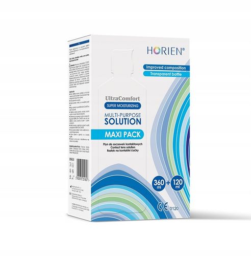 HORIEN ULTRA COMFORT MAXI PACK 360ML+ 100ML PŁYN DO SOCZEWEK na Arena.pl