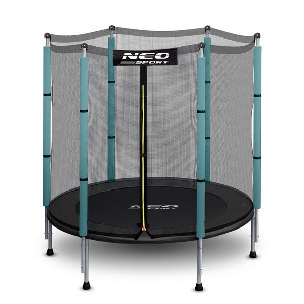 Trampolina ogrodowa dla dzieci, siatka, 140 cm, Neo-Sport, czarny na Arena.pl