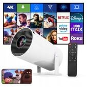 PROJEKTOR HY300 PRO 2025 NOWA WERSJA 4K WIFI PRZENOŚNY SMART ANDROID TV
