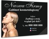TABLICZKA REKLAMOWA szyld z dibondu nadruk 40x30 cm gabinet kosmetologiczny