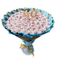 Słodki bukiet z Raffaello 60 szt. Prezent na 60 Urodziny, Rocznicę, Komunia