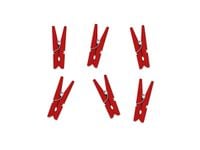 Klamerki drewniane czerwone - 3cm 20 szt