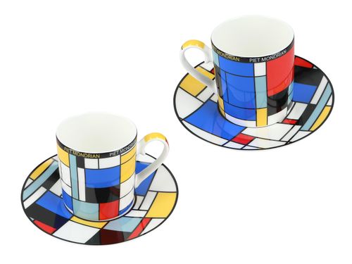 Kpl. Filiżanka ze spodkiem - P. Mondrian, Composition A (CARMANI) na Arena.pl