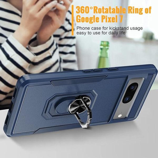 Etui Google Pixel 7 4 w 1 Ciemno niebieskie zdjęcie 4