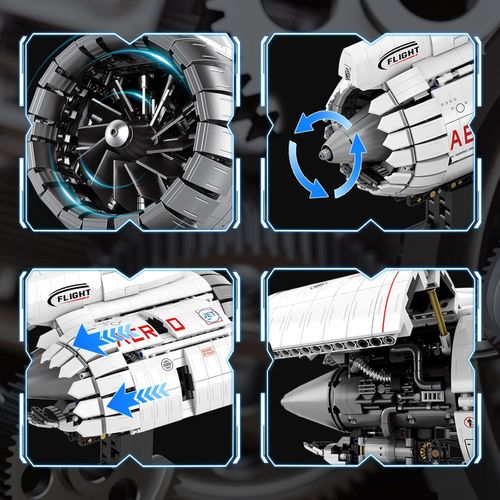 Zestaw Klocków Silnik Samolotowy 1786El. na Arena.pl